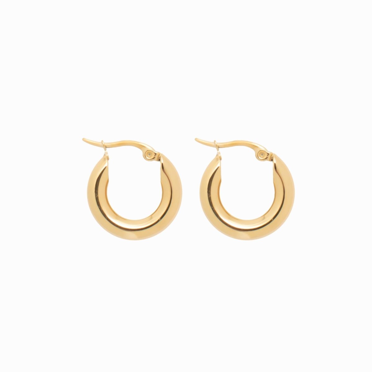 Lele G Tube Hoop Earrings Plated in 18K Gold