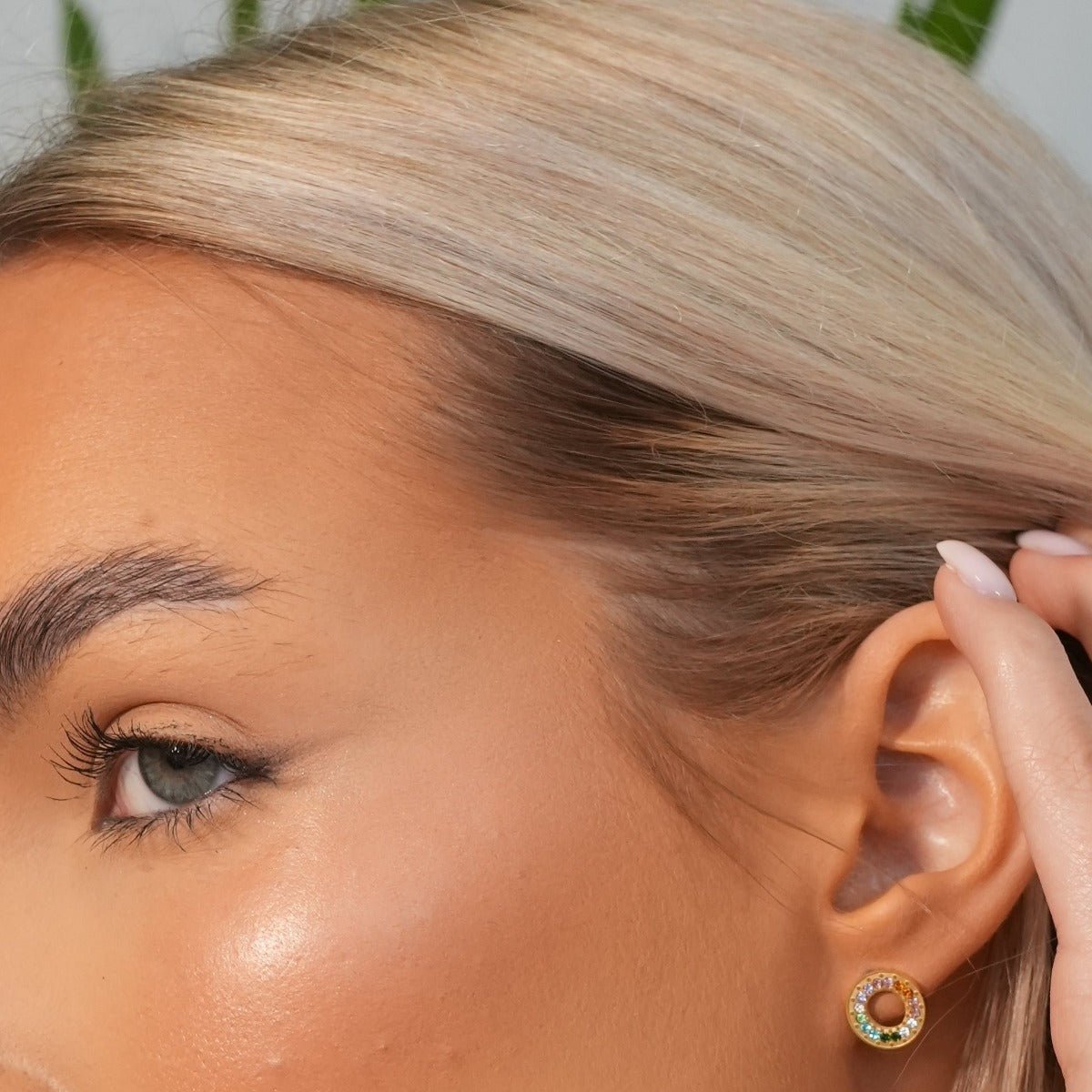 Rainbow Earrings Plated in 18k Gold