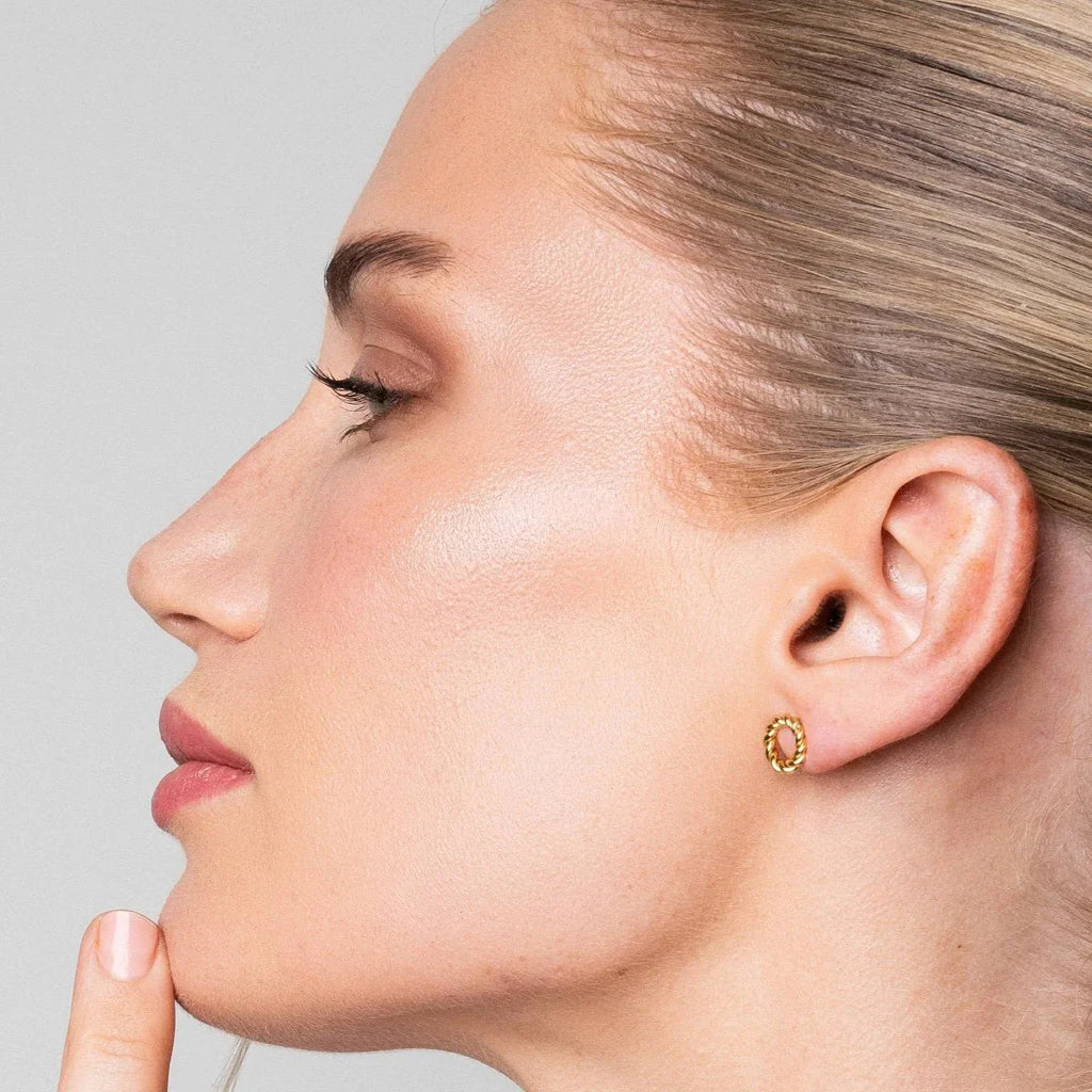 Twist Earrings Plated in 18k Gold