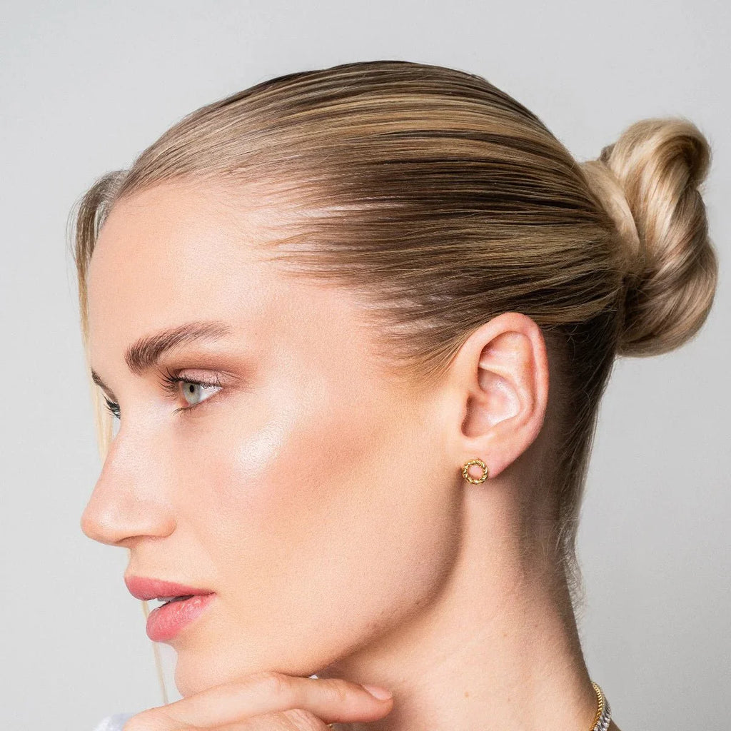 Twist Earrings Plated in 18k Gold