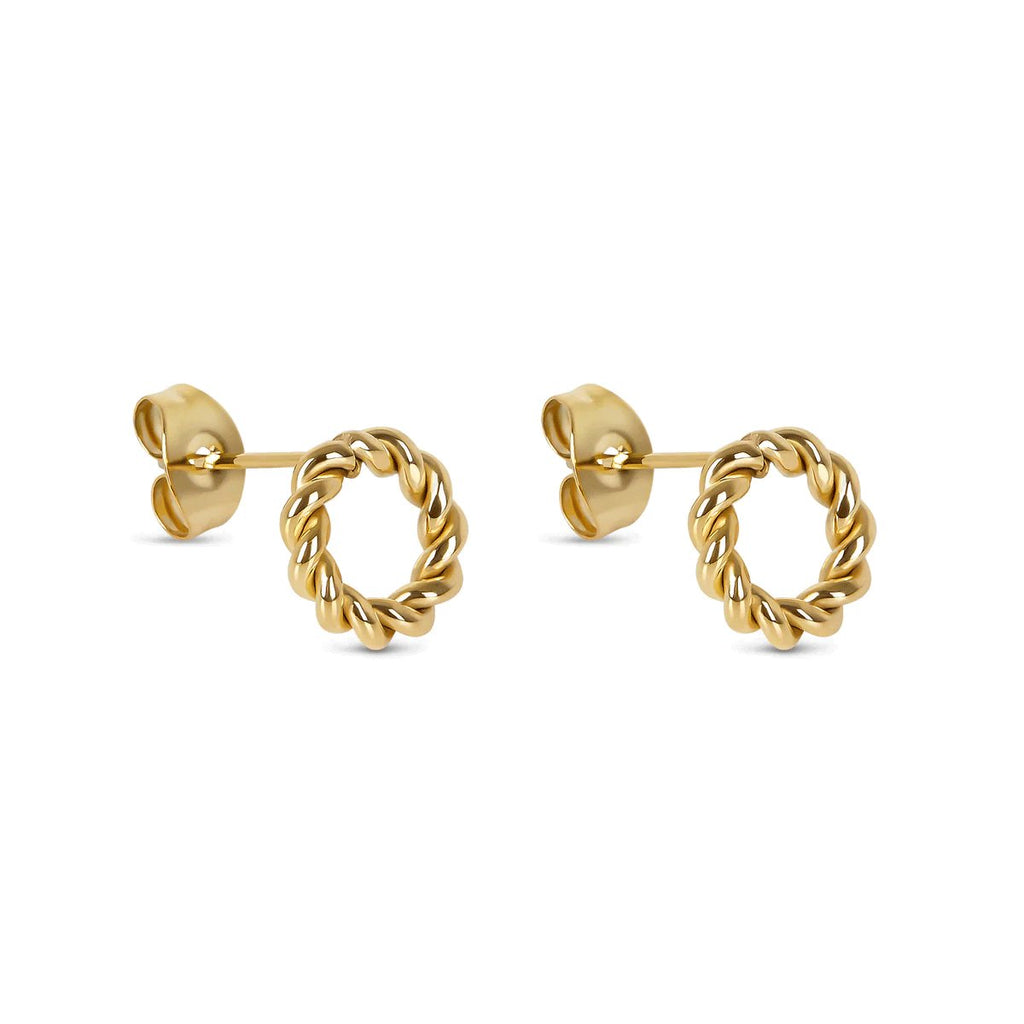 Twist Earrings Plated in 18k Gold