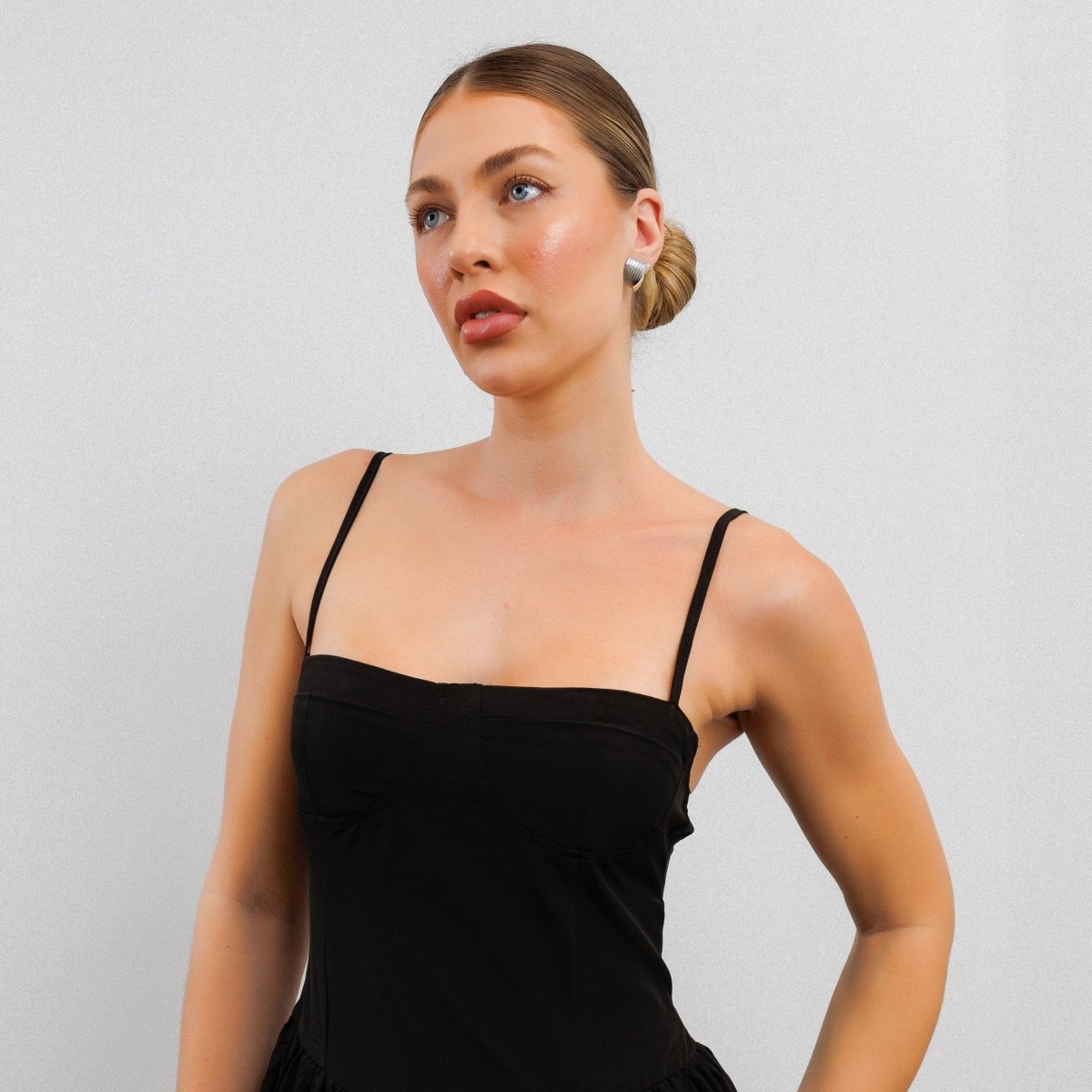 Wave Motion Earrings with a Mix of Gold and Silver Plating