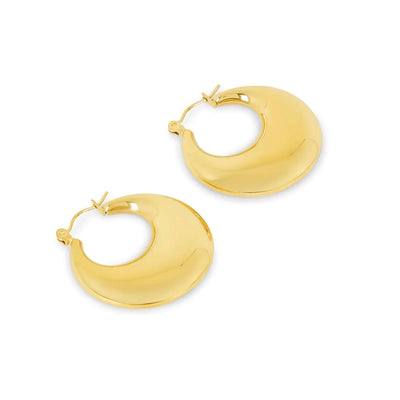 Bold Eva Hoop Earrings Plated in 18k Gold
