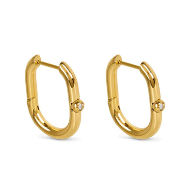 Shine Hoop Earrings Plated in 18k Gold