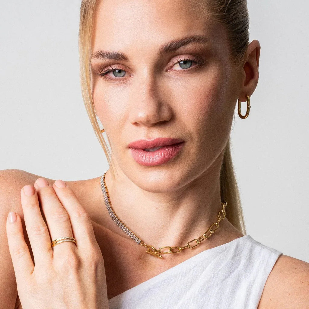 Shine Hoop Earrings Plated in 18k Gold