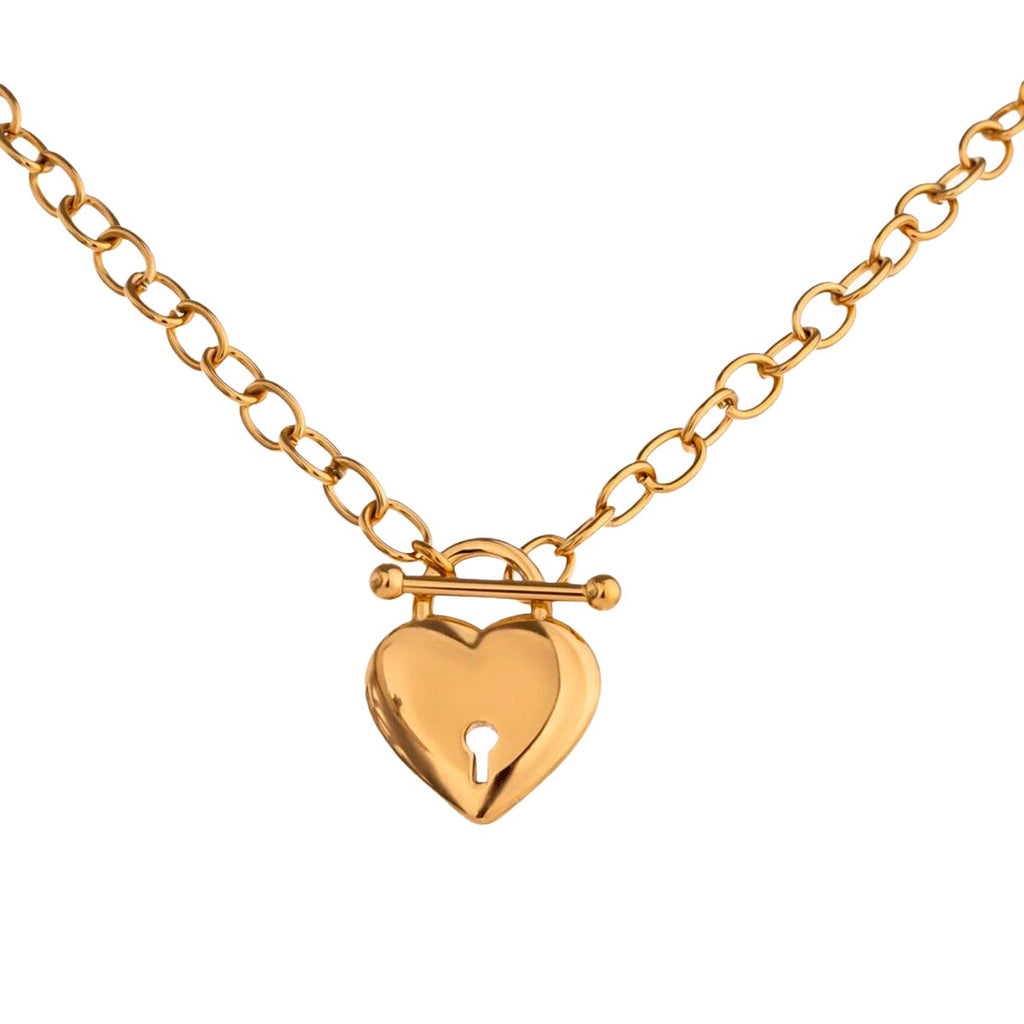 Eternal Love Heart Necklace, 18k Gold Plated