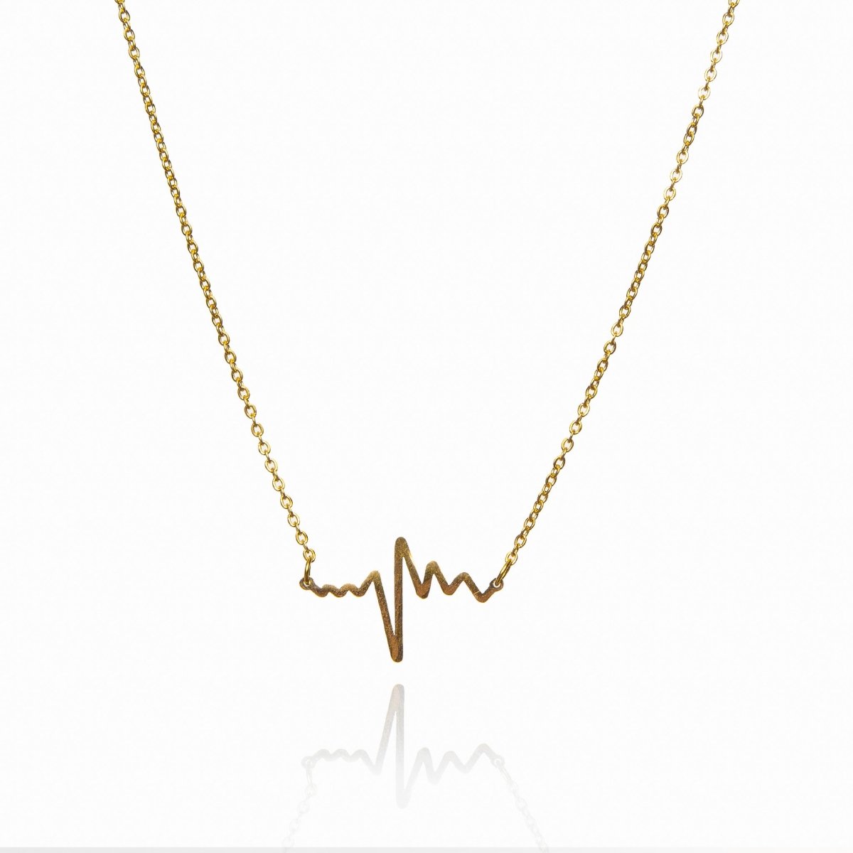 Heartbeat Life Necklace with 18K Gold Plated Pendant