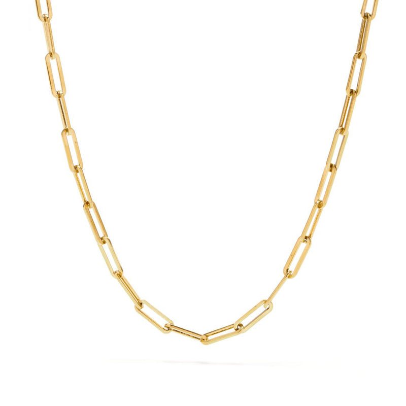 Celina Link Necklace with 18K Gold Plated Chain