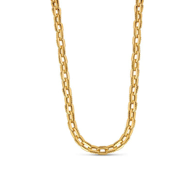 Chunky Link Necklace Plated in 18k Gold
