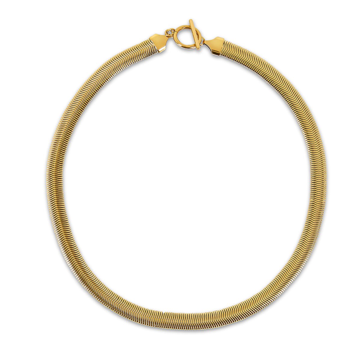 Gaia Mesh Choker Necklace Plated in 18k Gold