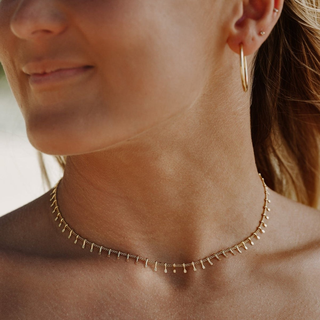 Jurerê Choker Necklace Plated in 18K Gold