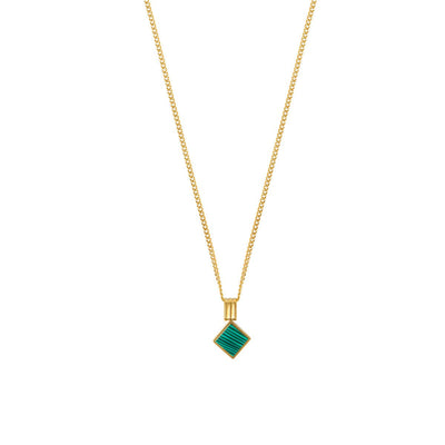 Geometric Minimalist Necklace Plated in 18k Gold