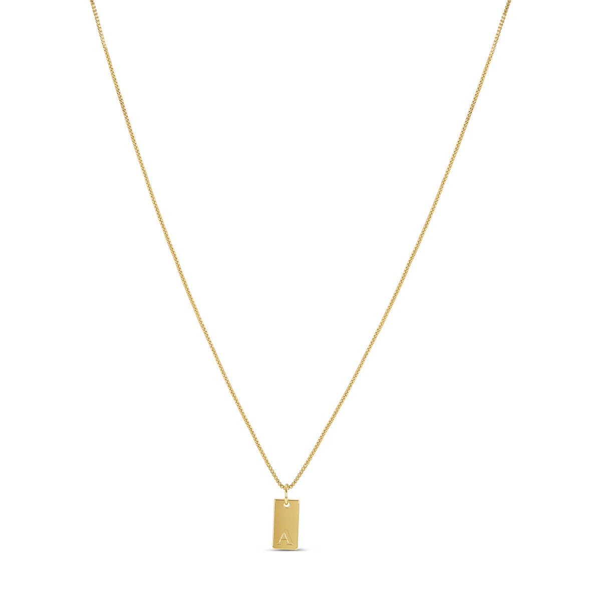 Minimalist Initial Letter Necklace Plated in 18K Gold