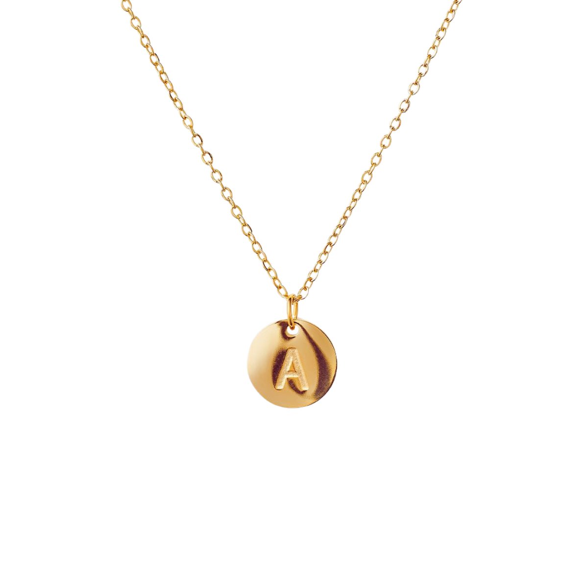 Minimalist Initial Letter Necklace Plated in 18k Gold