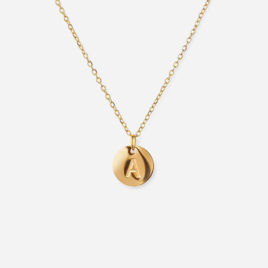 Minimalist Initial Letter Necklace Plated in 18k Gold