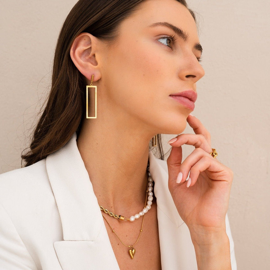 Life Love Heart Necklace, 18K Gold Plated