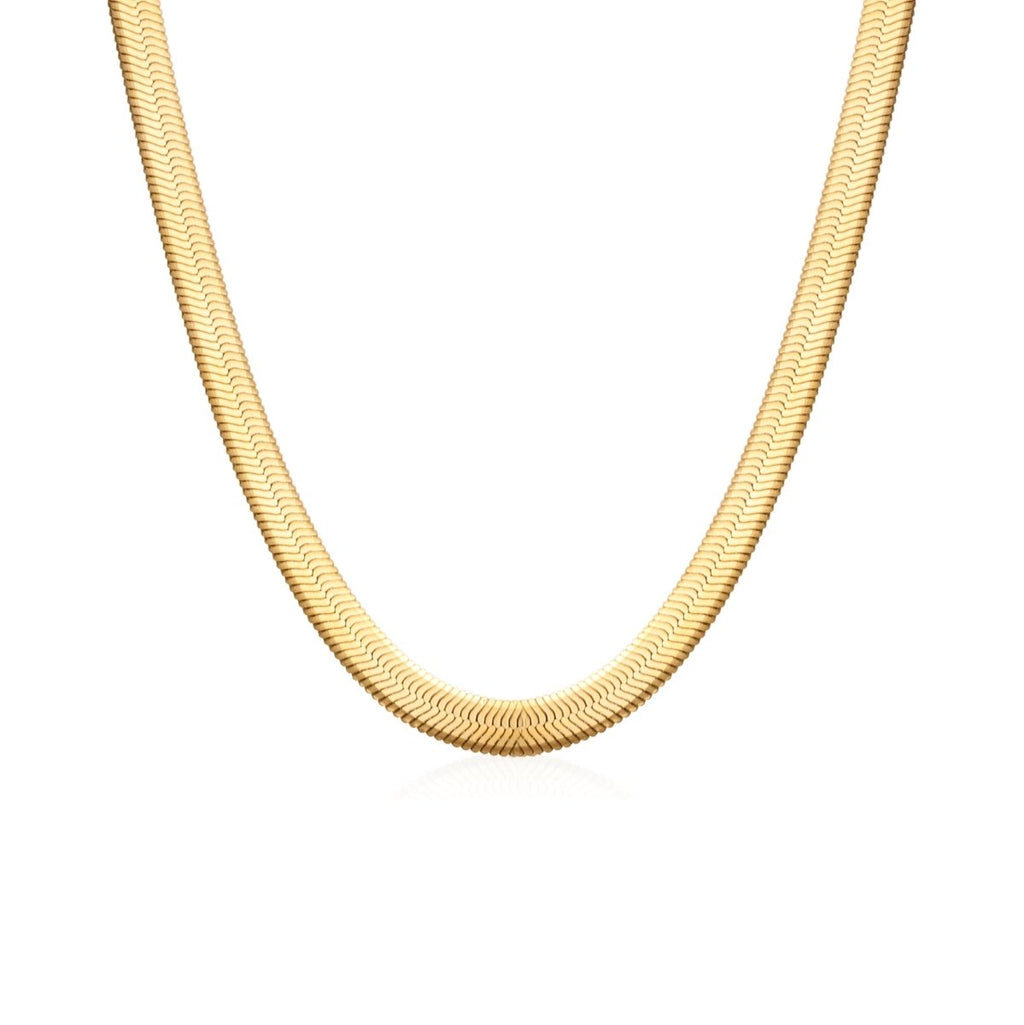 Gold-plated Snake Mesh Necklace in 18K Gold