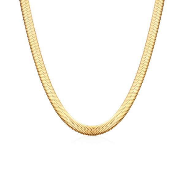 Gold-plated Snake Mesh Necklace in 18K Gold