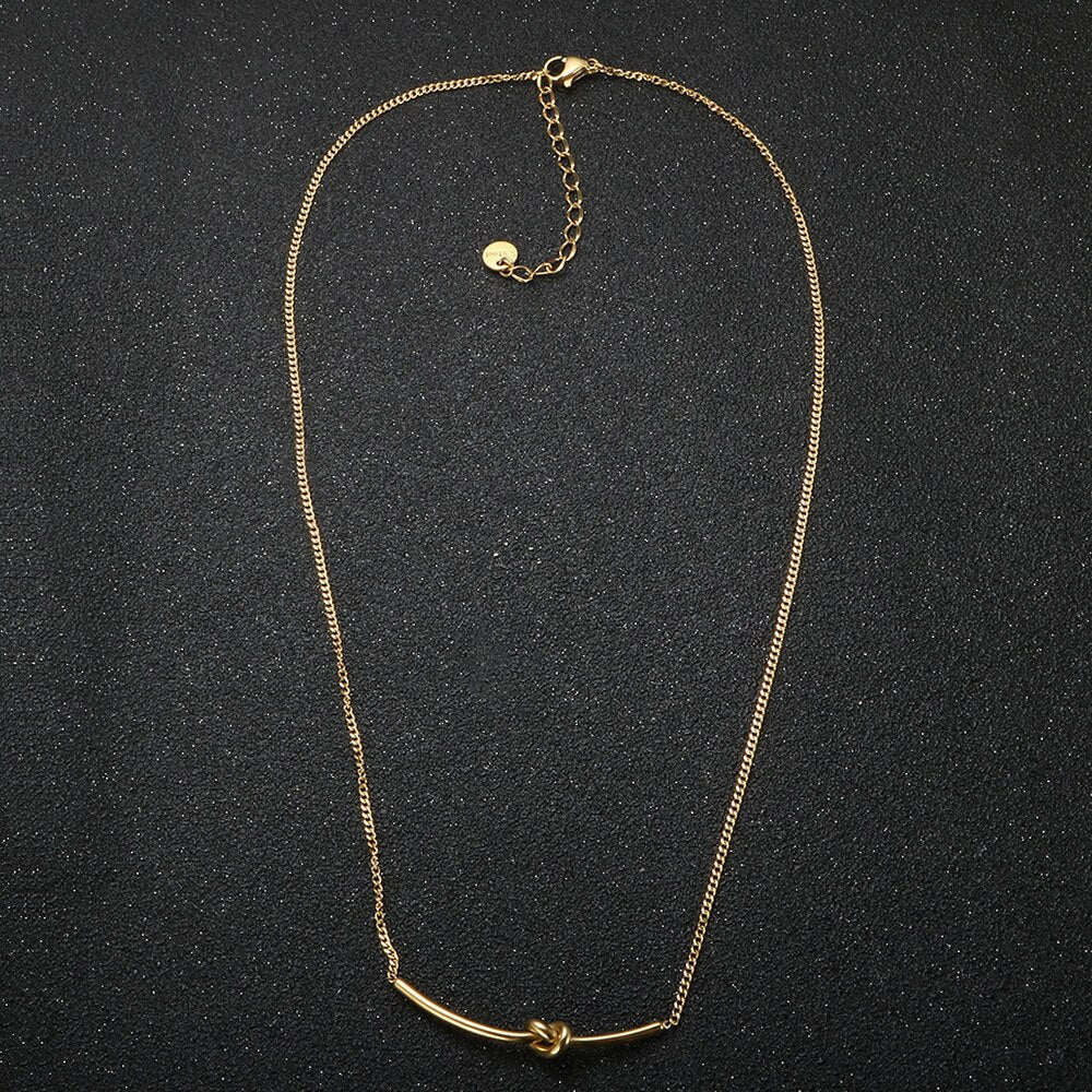 18k Gold Plated Knot Necklace