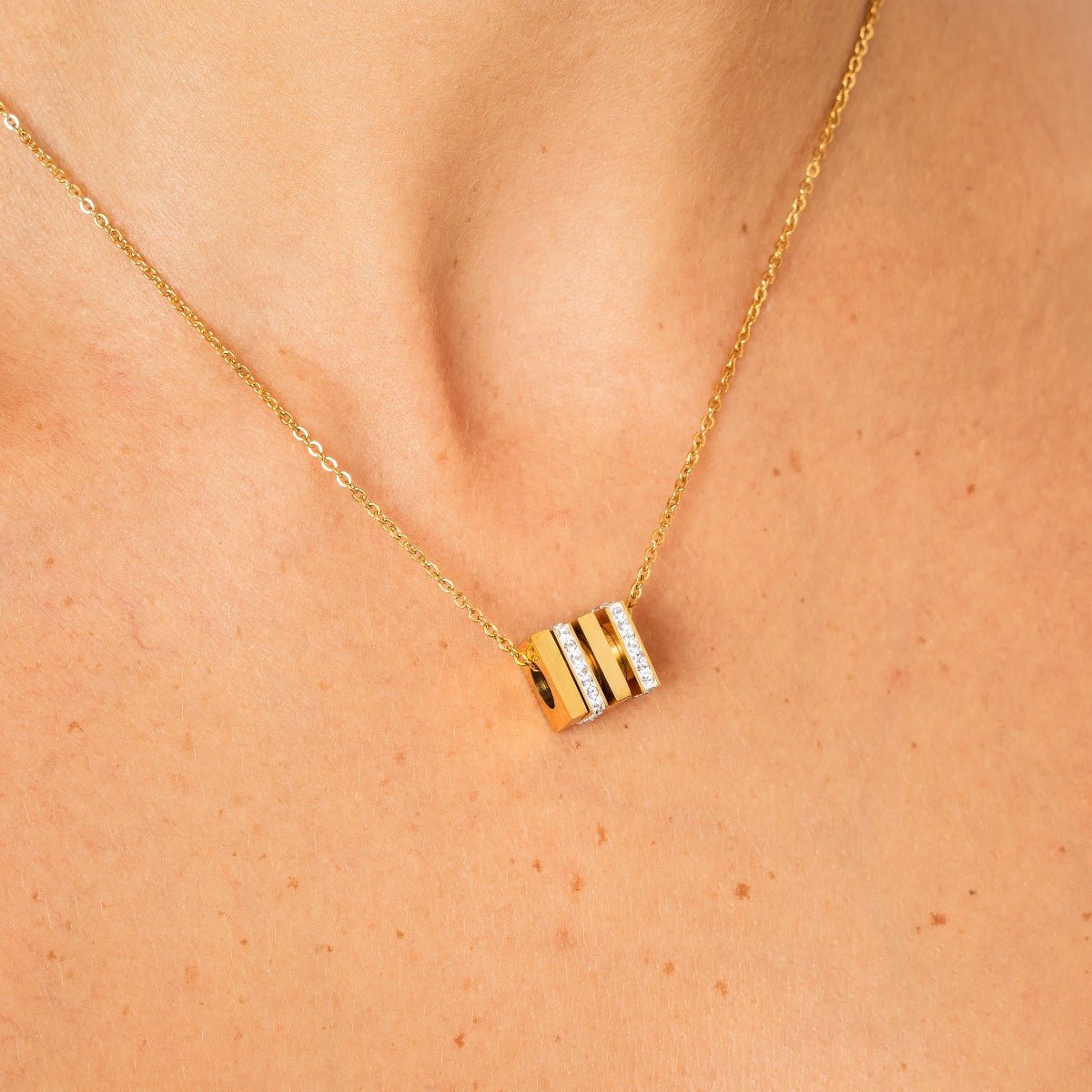 Rubix Necklace Plated in 18k Gold
