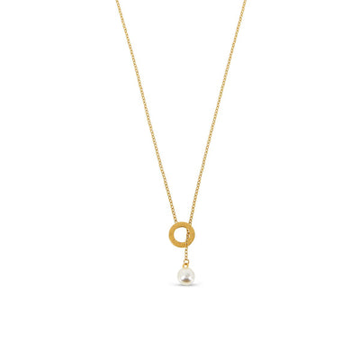 Sicily Pearl Necklace Plated in 18k Gold