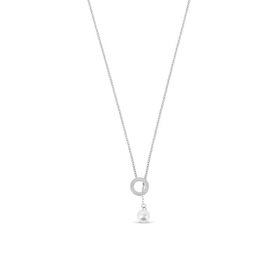 Sicily Pearl Necklace - Silver