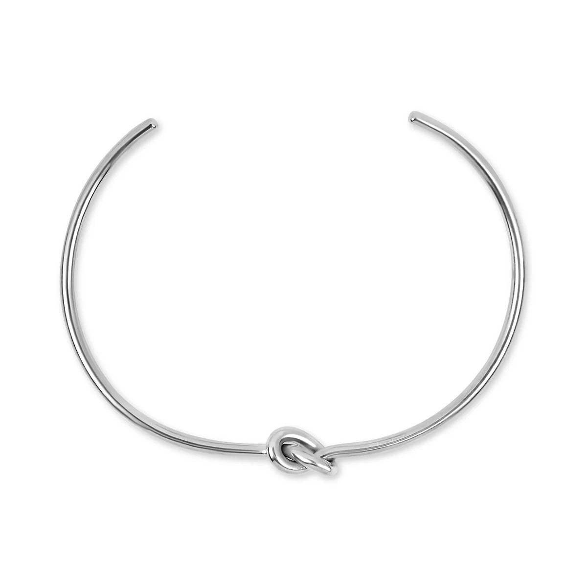 Elegance Bracelet Set & Knot Bangle - Silver
