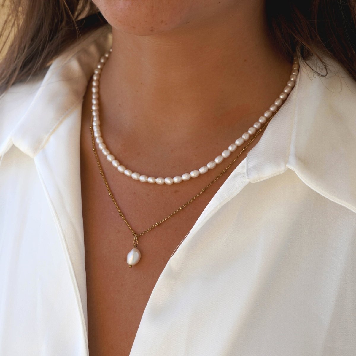 Mix Aloha Double Necklace Plated in 18k Gold