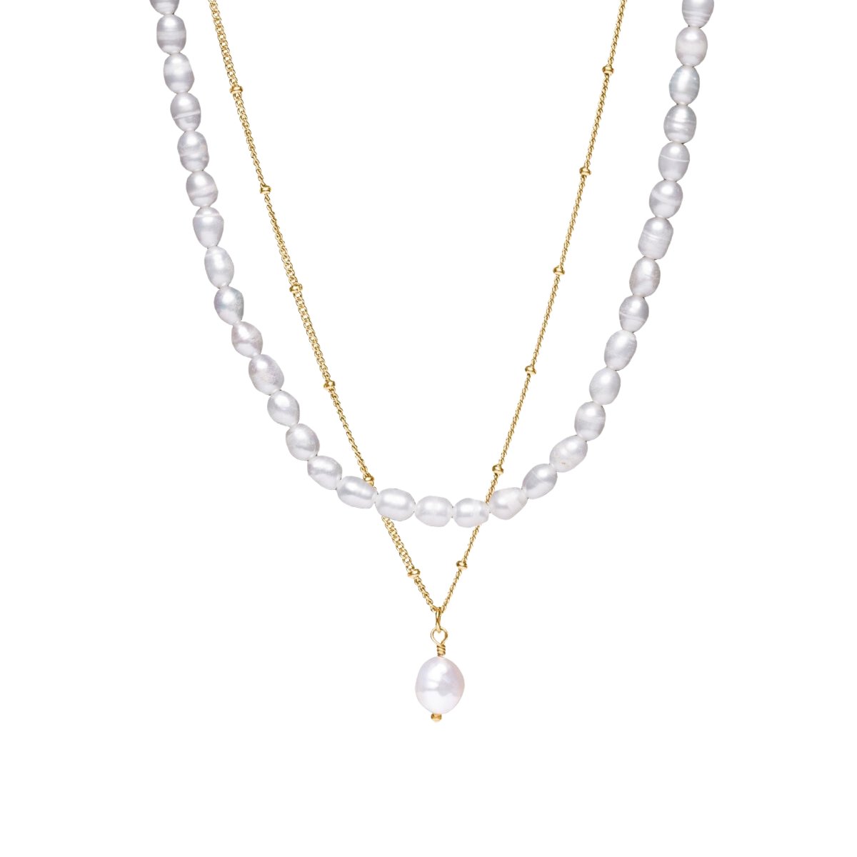 Mix Aloha Double Necklace Plated in 18k Gold