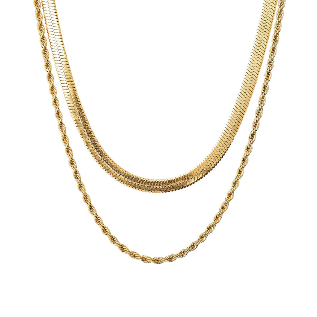 Melina Gold Plated 18k Necklace Set