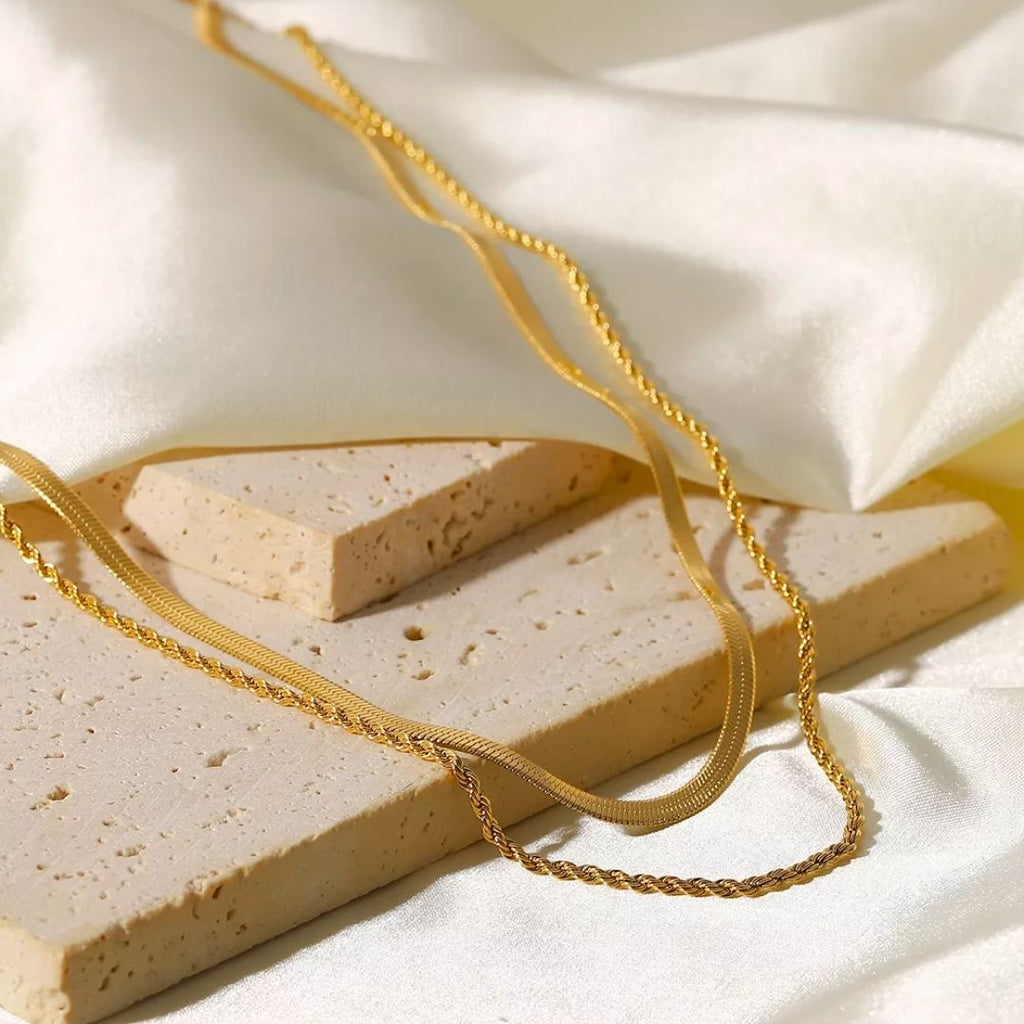 Melina Gold Plated 18k Necklace Set