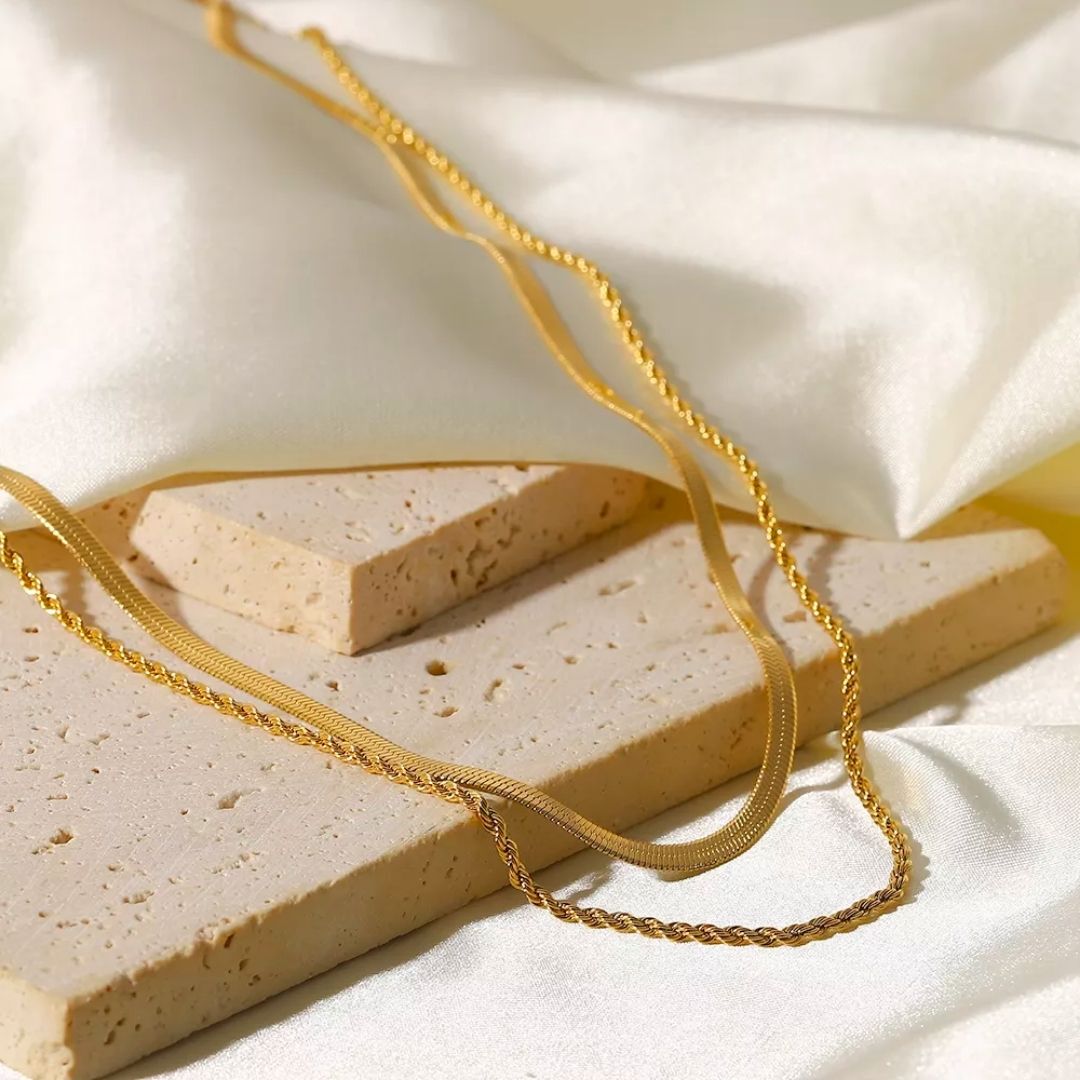 Melina Gold Plated 18k Necklace Set