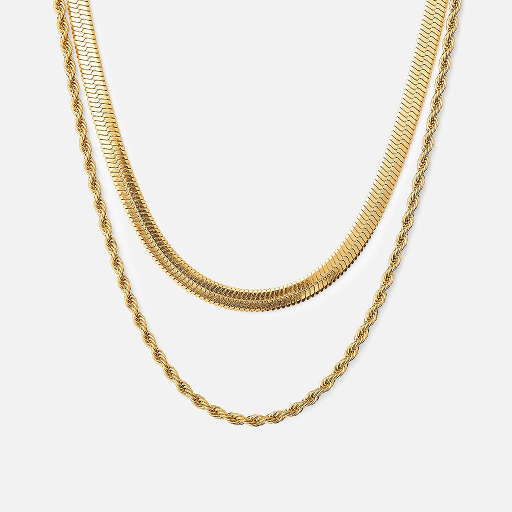 Melina Gold Plated 18k Necklace Set