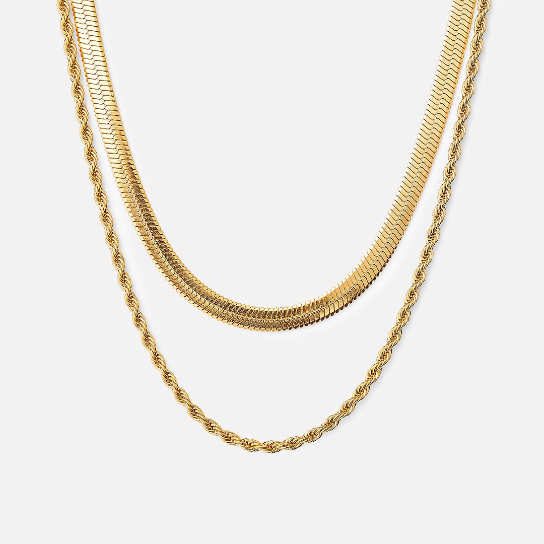 Melina Gold Plated 18k Necklace Set