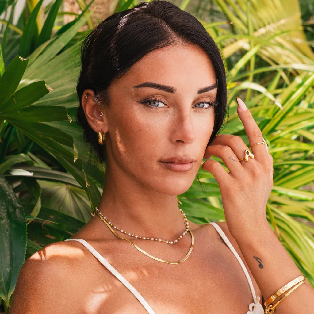 Mix of Pearl Necklaces Plated in 18K Gold