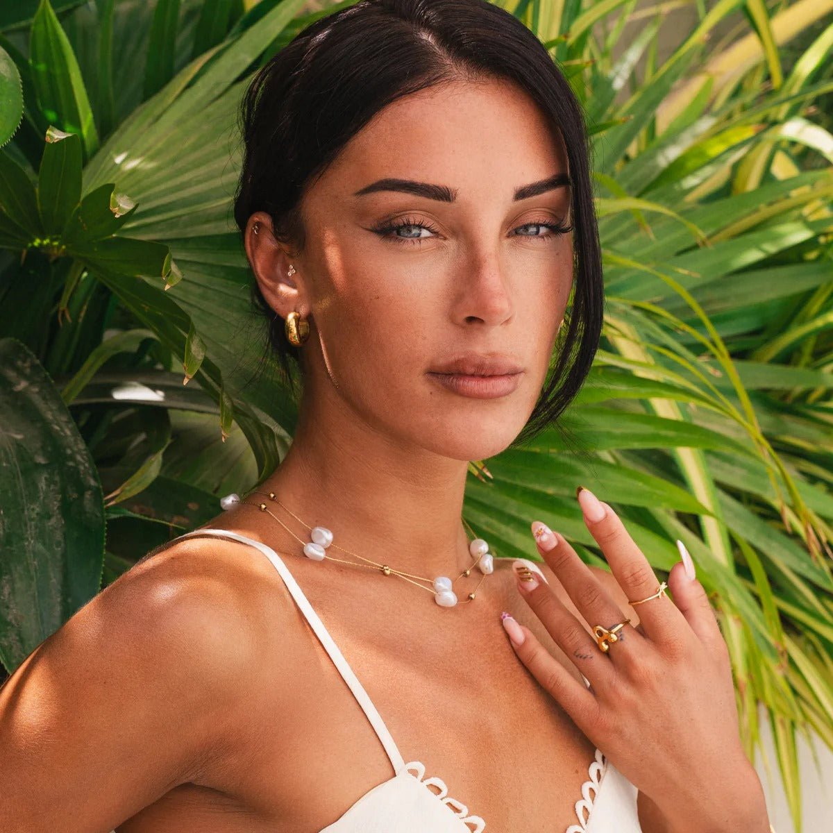 Mix of Irregular Pearl Necklaces Plated in 18K Gold