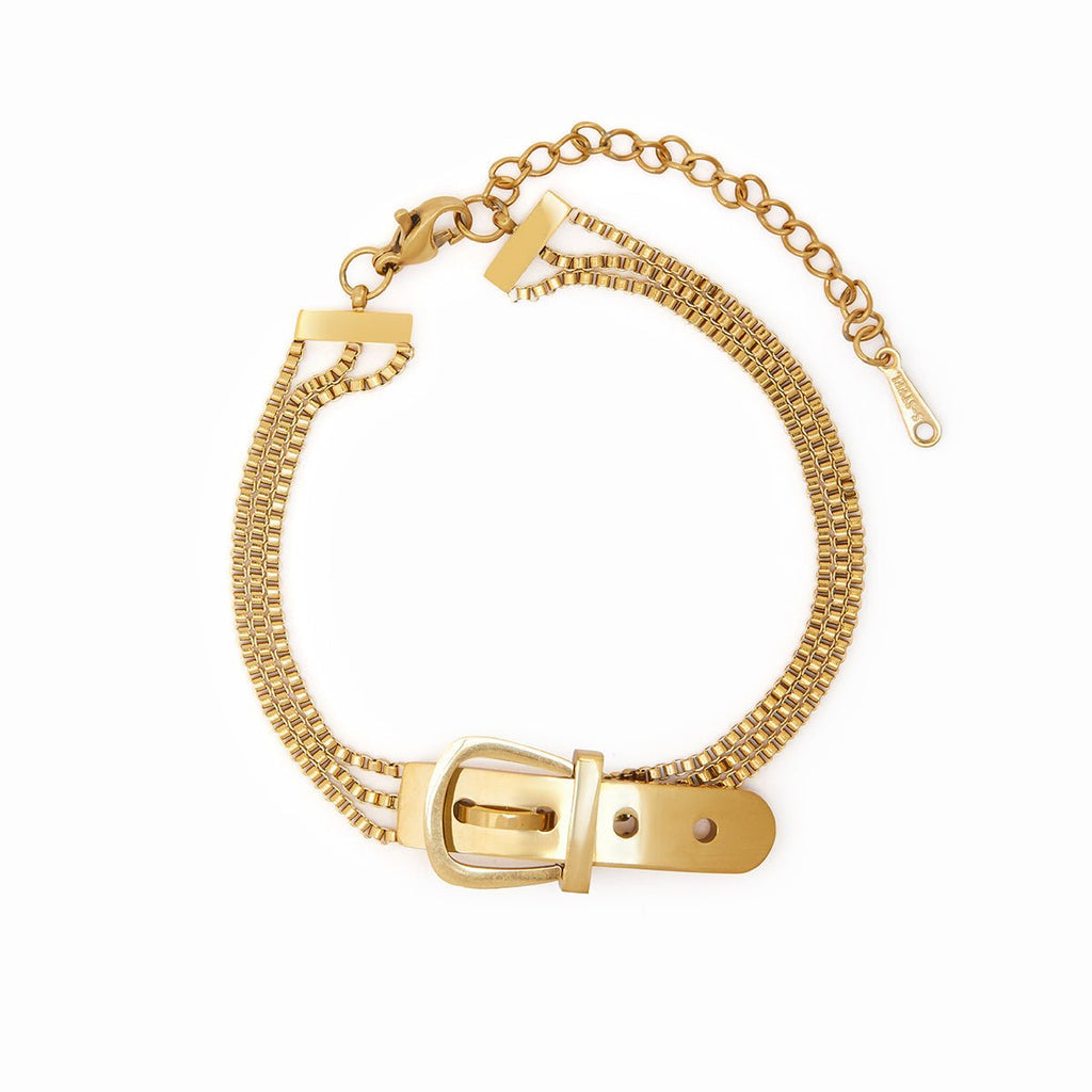 Bracelet with Buckle Plated in 18K Gold