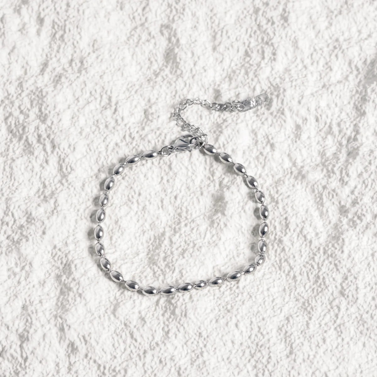 Beaded Chain Bracelet - Silver