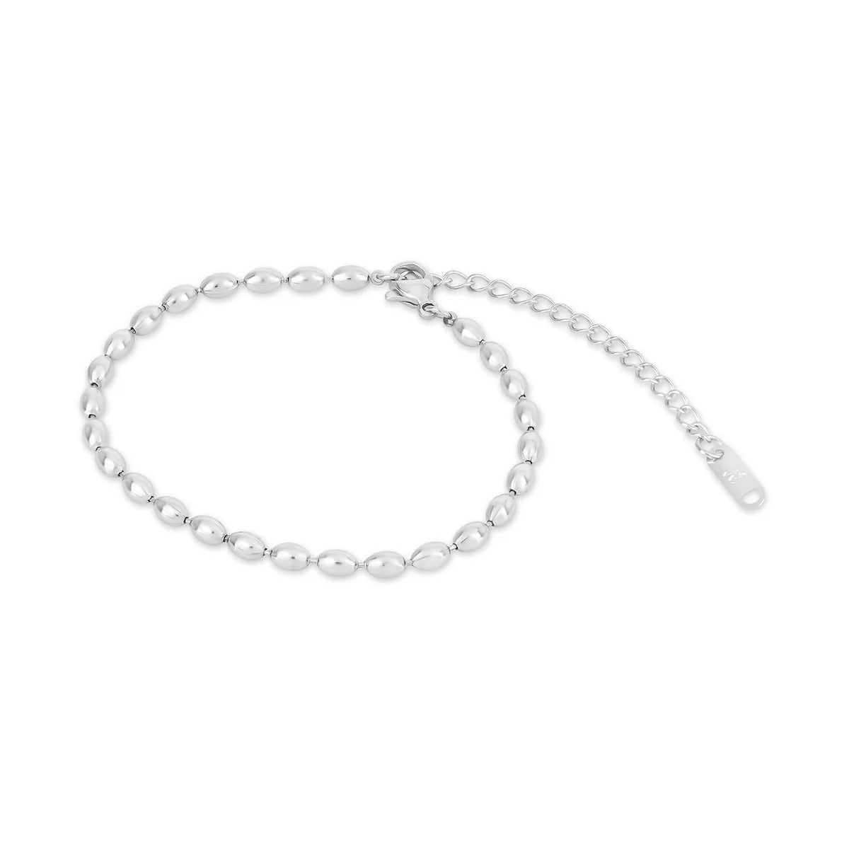 Beaded Chain Bracelet - Silver
