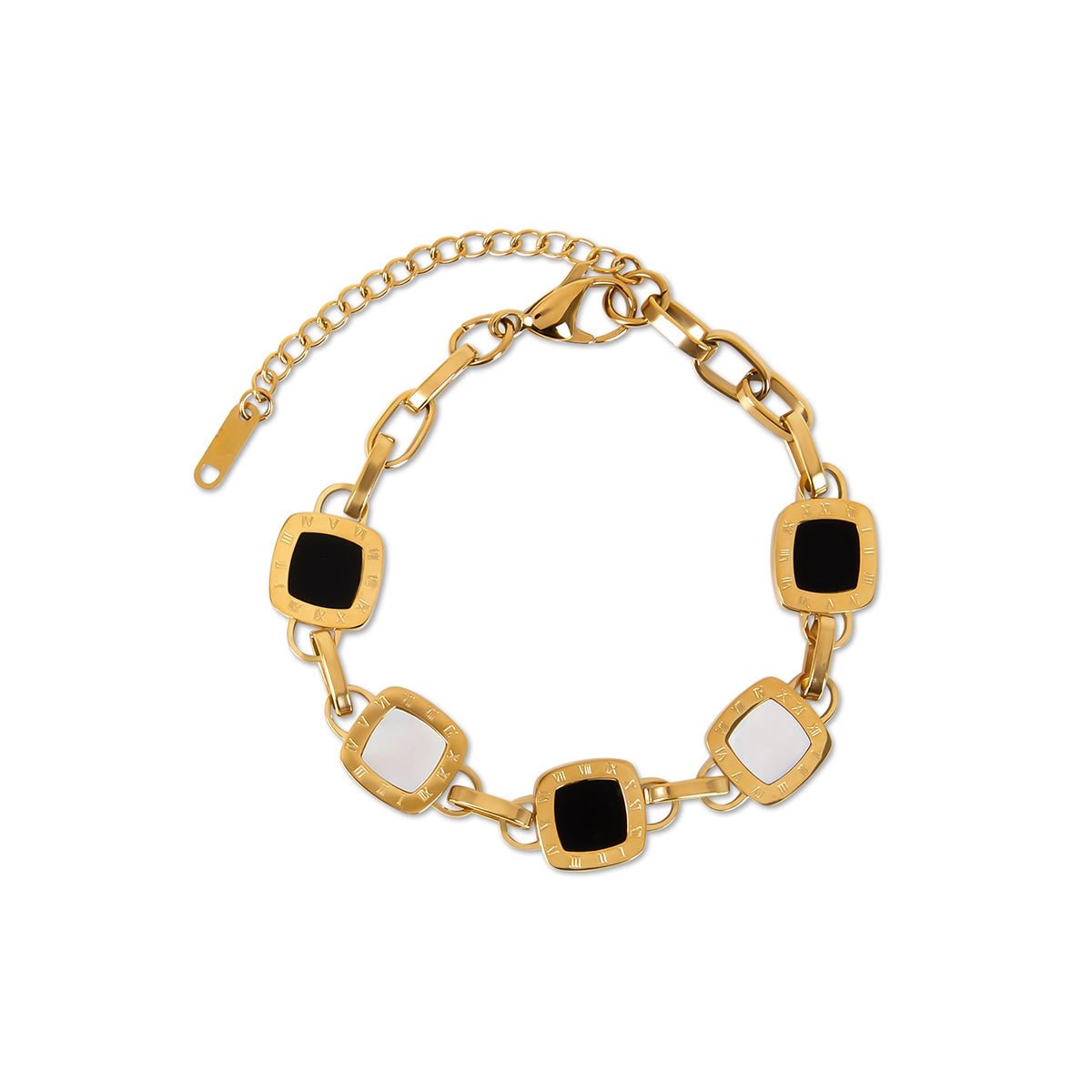 Mono Square Bracelet Plated in 18k Gold