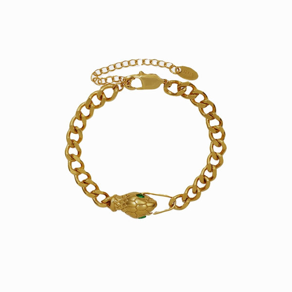Snake Bracelet Plated in 18K Gold