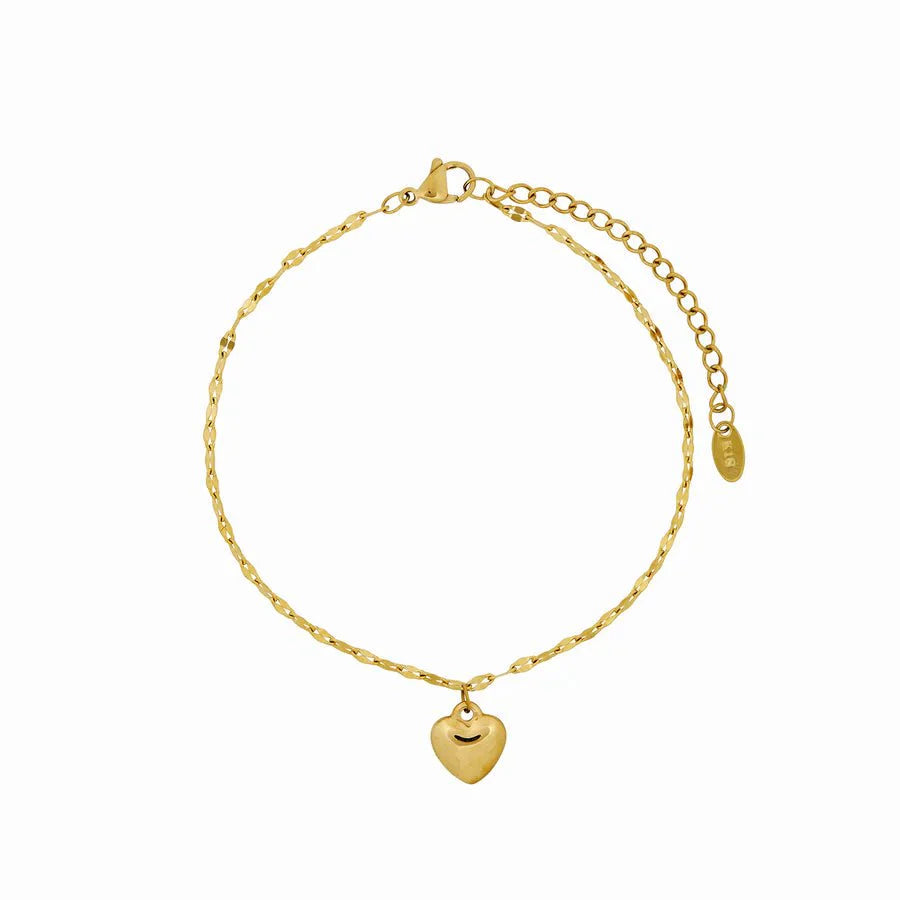Love Anklet Plated in 18K Gold
