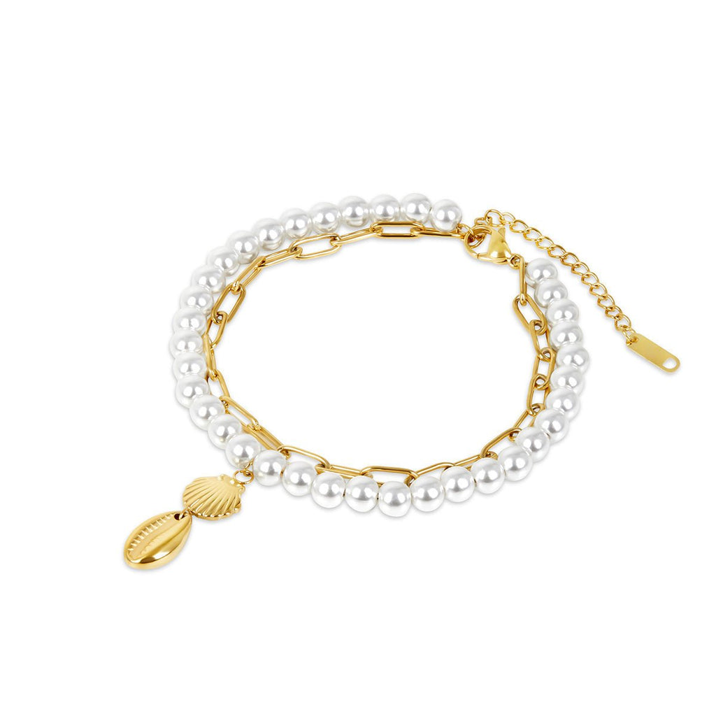 Noronha Pearl Anklet Plated in 18k Gold
