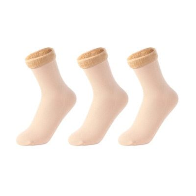 Meias Térmicas Aveludadas - Kit com 3 pares